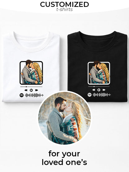 Couple Love Spotify Code Graphic T-Shirt