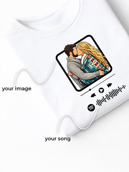 Couple Love Spotify Code Graphic T-Shirt