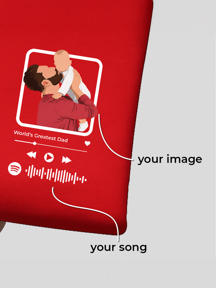 World’s Greatest Dad Photo & Song Customized T-Shirt