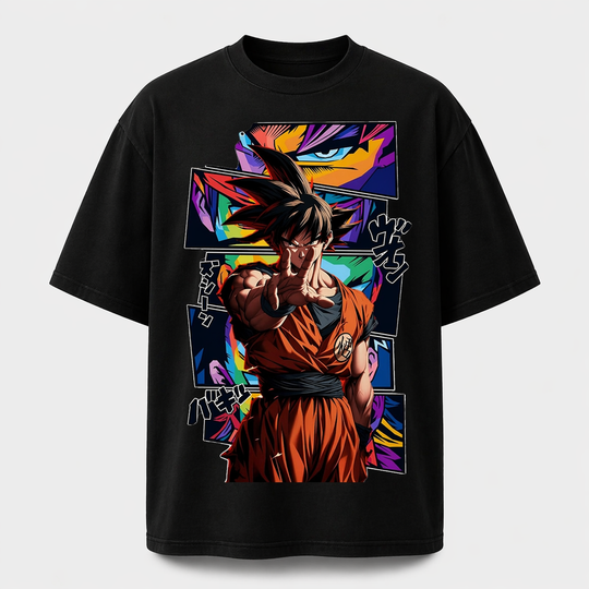 Goku Neon Panel Graphic T-Shirt