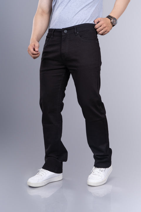 DAKE Men’s Jet Black Slim Fit Denim Jeans