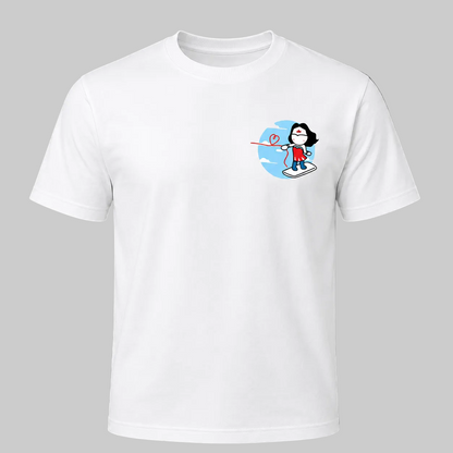 Flying Hero Couple T-Shirt | Cute Cartoon Couple Tee | Matching Love T-Shirts | Dakestore