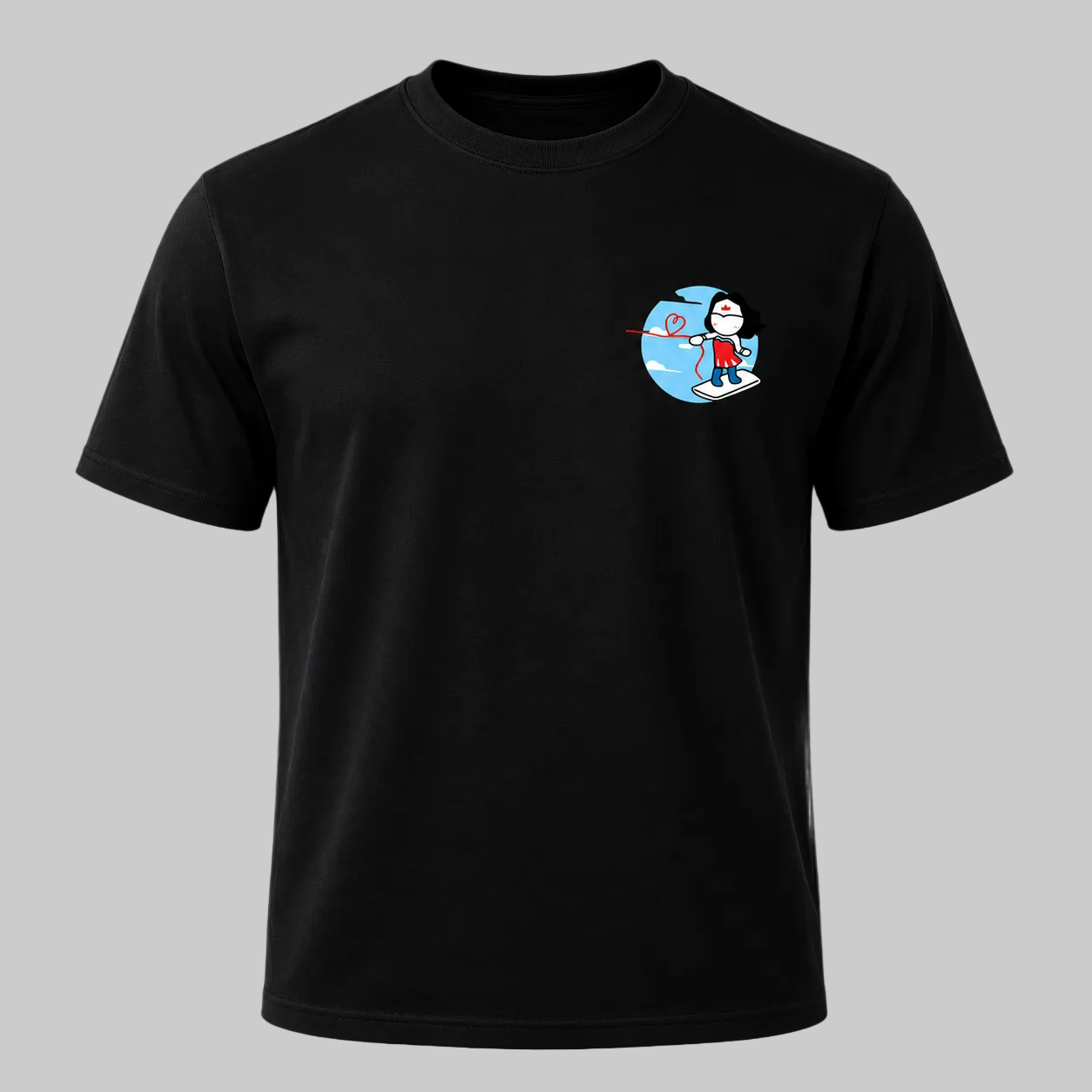 Flying Hero Couple T-Shirt | Cute Cartoon Couple Tee | Matching Love T-Shirts | Dakestore