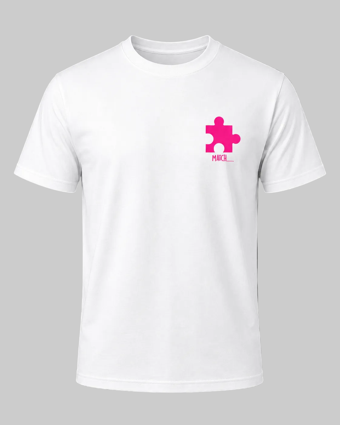 Perfect Match Puzzle Couple T-Shirt | Matching Couple Tee | Premium Cotton | Dakestore