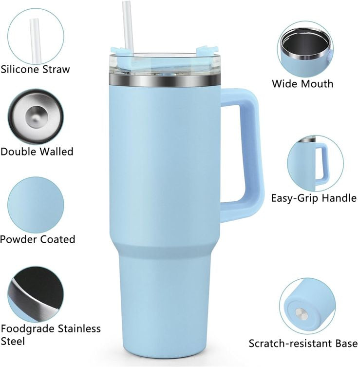 Personalized Coffee Tumbler Large Insulated Travel Mug 1200ml