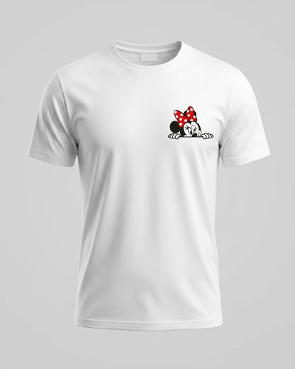 Mickey & Minnie Peeking Couple T-Shirt Set
