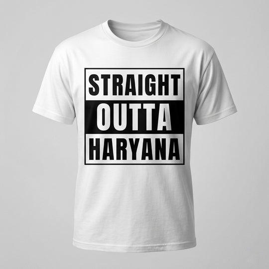 Straight Outta Haryana Regular Fit T-Shirt