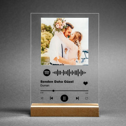 Personalized Spotify Acrylic Plaque with Photo & Song | Custom Couple Gift