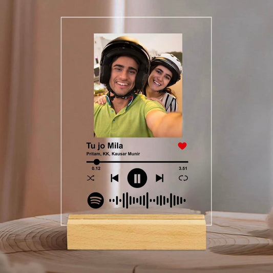 Personalized Spotify Acrylic Plaque with Photo & Song | Custom Couple Gift