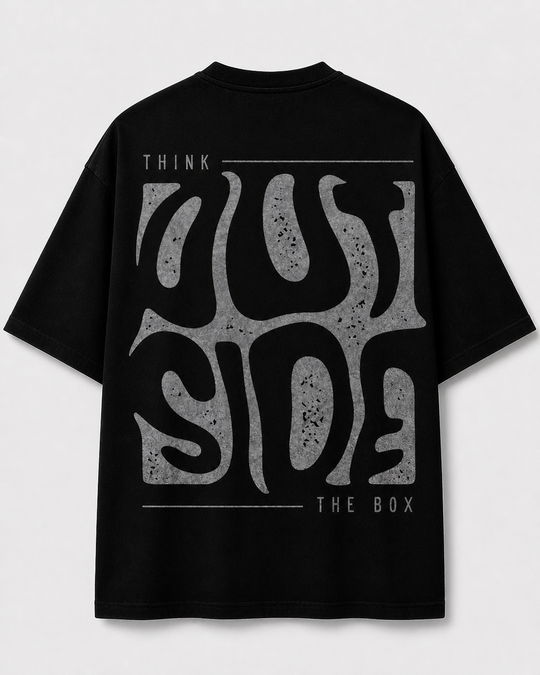 Think Outside The Box Oversized T-Shirt – Bold Back Print Streetwear