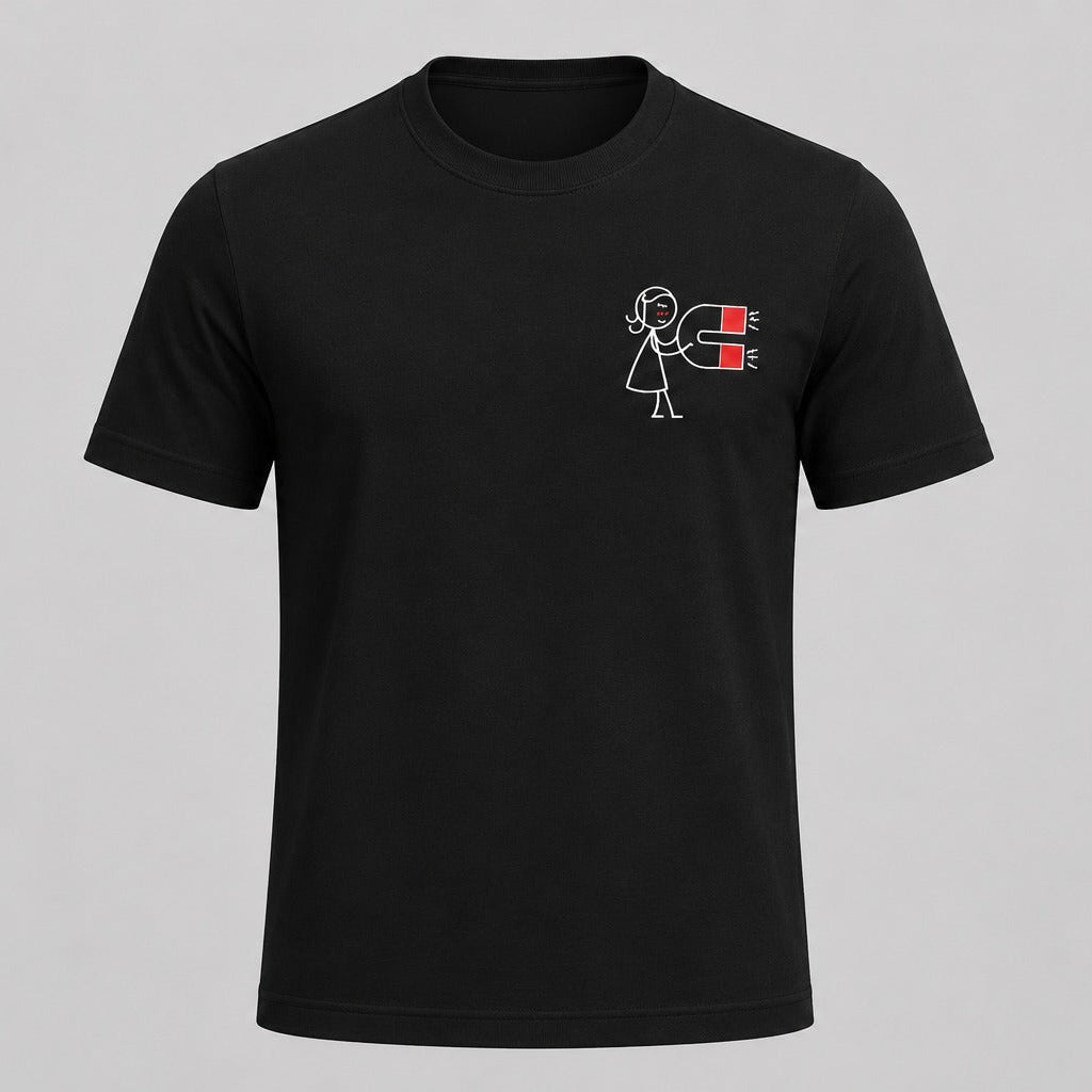 Magnetic Love Graphic T-Shirt – Cute Couple Cotton Tee