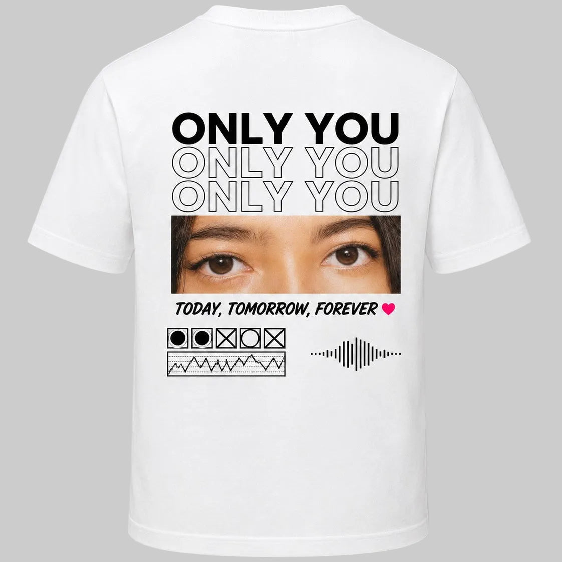 Only You Black Graphic T-Shirt for Men & Women | Aesthetic Tee
